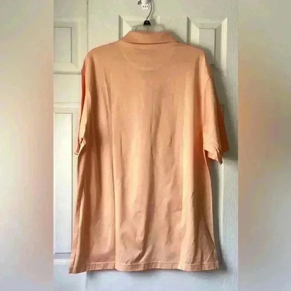 Jos. A Bank Leadbetter Gold NWT peach polo short Shirt SIZE Large - Picture 2 of 10